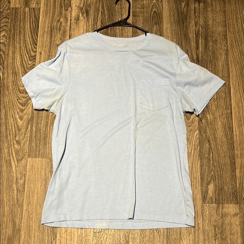 J. Crew Blue Short Sleeve Tee Classic Crew Neck